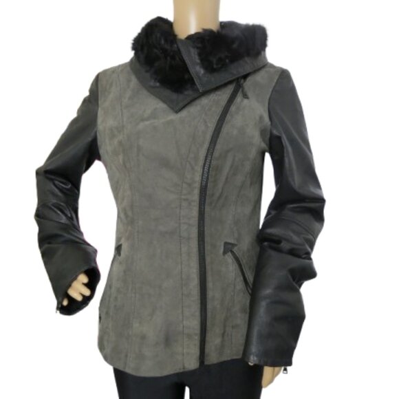 Danier Leather Lamb Fur Trim Thinsulate Jacket - Picture 2 of 7